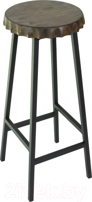 Табурет барный Stal-Massiv Smbeer 78 (дуб мореный/черный) - фото