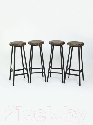 Табурет барный Stal-Massiv Smbeer 78 (дуб мореный/черный)