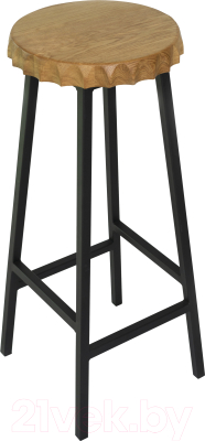 Табурет барный Stal-Massiv Smbeer 78 (дуб натуральный/черный) - фото