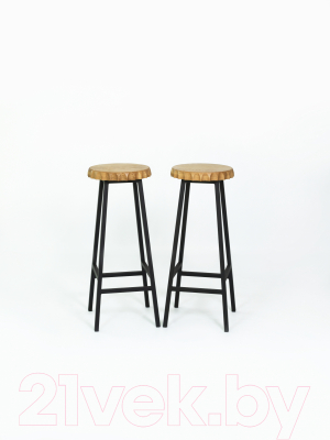 Табурет барный Stal-Massiv Smbeer 78 (дуб натуральный/черный)