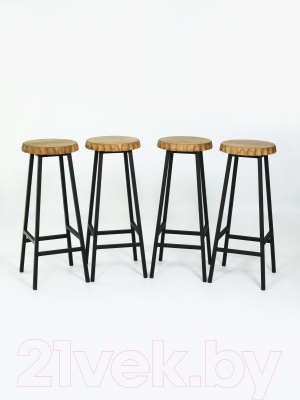 Табурет барный Stal-Massiv Smbeer 78 (дуб натуральный/черный)