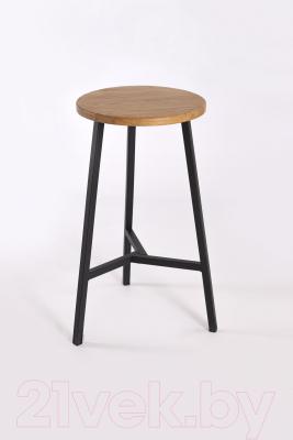 Табурет барный Stal-Massiv TRH-63 (дуб натуральный/черный)