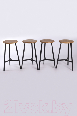 Табурет барный Stal-Massiv TRH-63 (дуб натуральный/черный)