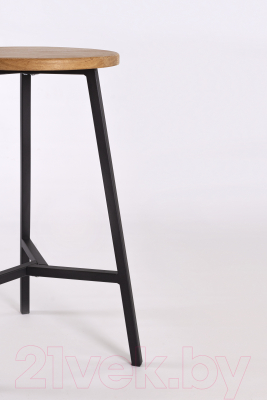 Табурет барный Stal-Massiv TRH-63 (дуб натуральный/черный)