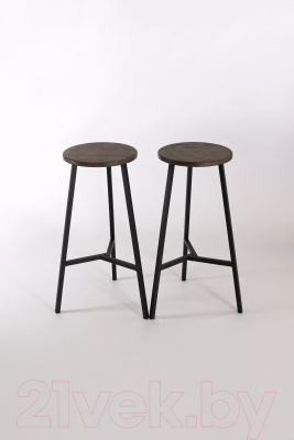 Табурет барный Stal-Massiv TRH-78 (дуб мореный/черный)
