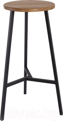 Табурет барный Stal-Massiv TRH-78 (дуб натуральный/черный) - фото