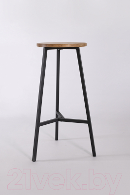 Табурет барный Stal-Massiv TRH-78 (дуб натуральный/черный)