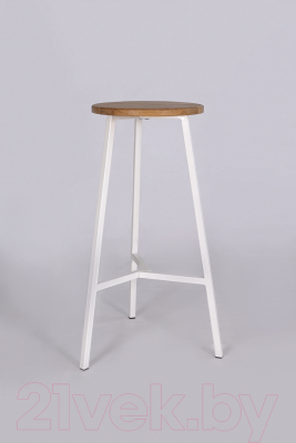 Табурет барный Stal-Massiv TRH-78 (дуб натуральный/белый)
