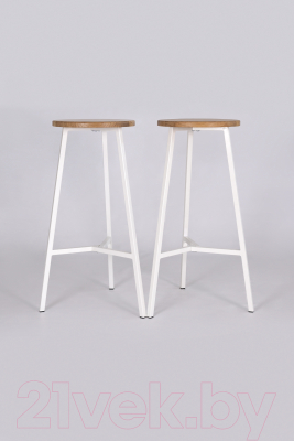 Табурет барный Stal-Massiv TRH-78 (дуб натуральный/белый)