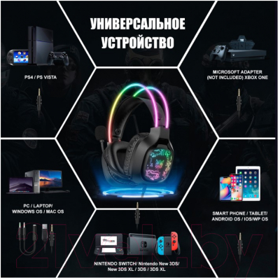 Наушники-гарнитура Onikuma X22 Black Phantom