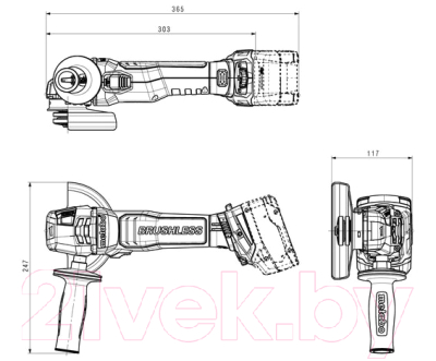 Профессиональная угловая шлифмашина Metabo WB 18 LT BL 11-125 Quick