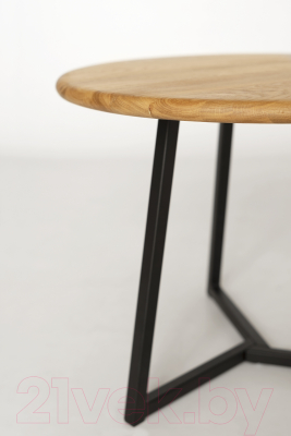 Журнальный столик Stal-Massiv SMT-60 (дуб натуральный/черный)