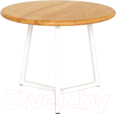 Журнальный столик Stal-Massiv SMT-60 (дуб натуральный/белый) - фото