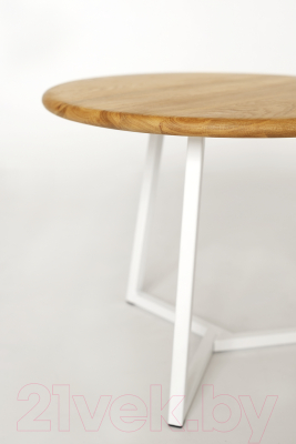 Журнальный столик Stal-Massiv SMT-60 (дуб натуральный/белый)