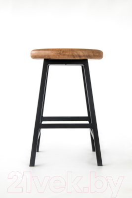Табурет Stal-Massiv Button-47 (дуб натуральный/черный)