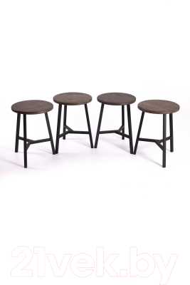 Табурет Stal-Massiv TRH-45 (дуб мореный/черный)