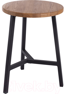 Табурет Stal-Massiv TRH-45 (дуб натуральный/черный) - фото