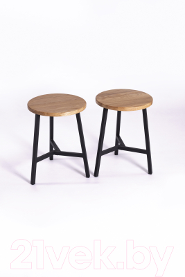 Табурет Stal-Massiv TRH-45 (дуб натуральный/черный)