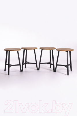 Табурет Stal-Massiv TRH-45 (дуб натуральный/черный)