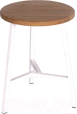 Табурет Stal-Massiv TRH-45 (дуб натуральный/белый) - фото