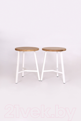 Табурет Stal-Massiv TRH-45 (дуб натуральный/белый)