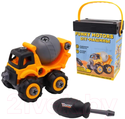 Игрушка-конструктор Funky Toys Бетономешалка отверткой / FT0398153