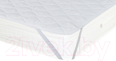 Наматрасник защитный Milanika Шарм Полиэфирное волокно однотонный 160x200 - фото