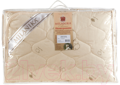 Наматрасник защитный Milanika Овечья шерсть Премиум 90x200 - фото