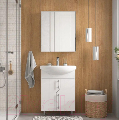 Шкаф с зеркалом для ванной Volna Bruno 60