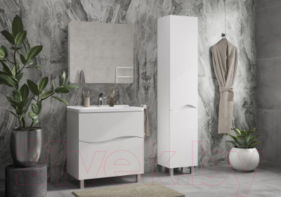 Шкаф с зеркалом для ванной Volna 80