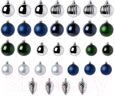 Набор елочных игрушек Swed house Vintertid 34.56.3190 - фото