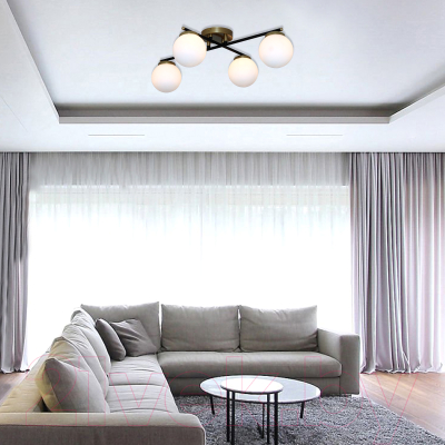 Люстра Элетех Злата 141 НСБ 01-4x25-101 G9 / 1005405280 (черный/золотой)