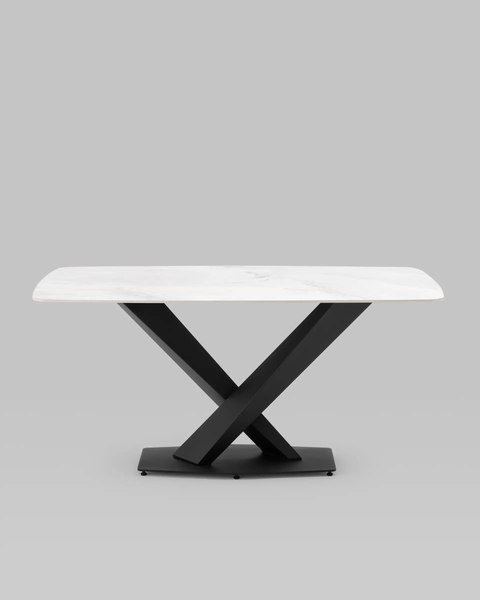 Обеденный стол Stool Group Belle 160x90 / F-1450 (белый мрамор)