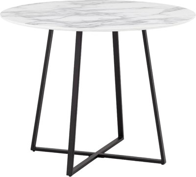 Обеденный стол Stool Group Дакота 100x100 / FDC8004 wh/marble - фото
