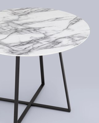 Обеденный стол Stool Group Дакота 100x100 / FDC8004 wh/marble