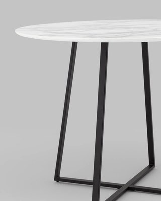 Обеденный стол Stool Group Дакота 100x100 / FDC8004 wh/marble