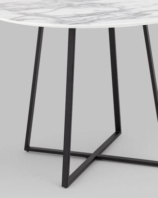Обеденный стол Stool Group Дакота 100x100 / FDC8004 wh/marble