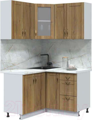 Кухонный гарнитур Интерлиния Мила Крафт 1.2x1.4 - фото