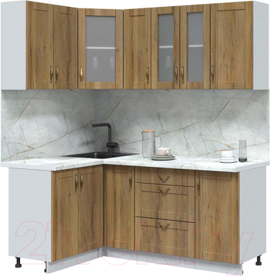 Кухонный гарнитур Интерлиния Мила Крафт 1.2x1.9 - фото