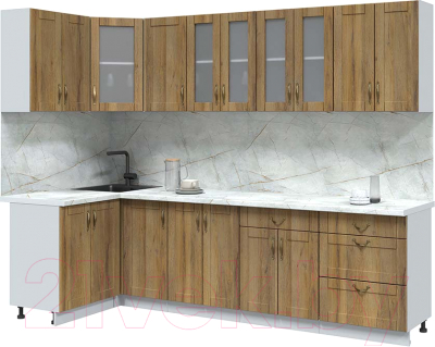 Кухонный гарнитур Интерлиния Мила Крафт 1.2x2.8 - фото