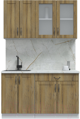 Кухонный гарнитур Интерлиния Мила Крафт 1.4А - фото