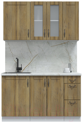 Кухонный гарнитур Интерлиния Мила Крафт 1.4Б - фото