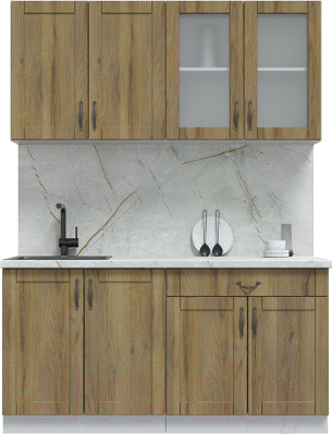 Кухонный гарнитур Интерлиния Мила Крафт 1.6А - фото