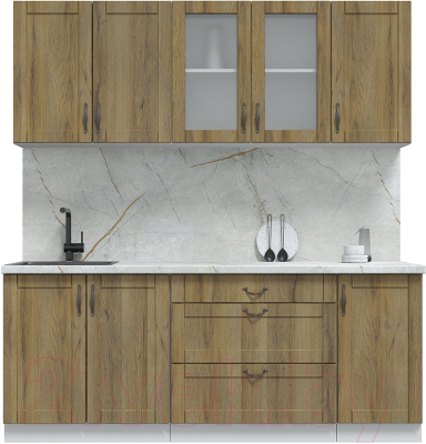 Кухонный гарнитур Интерлиния Мила Крафт 2.0Б - фото