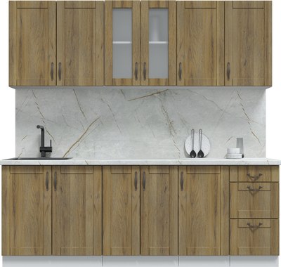 Кухонный гарнитур Интерлиния Мила Крафт 2.2А - фото