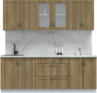 Кухонный гарнитур Интерлиния Мила Крафт 2.2Б - фото