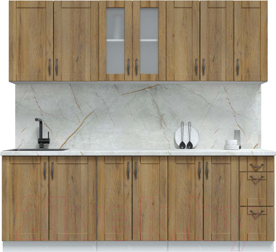 Кухонный гарнитур Интерлиния Мила Крафт 2.3А - фото