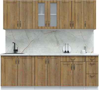 Кухонный гарнитур Интерлиния Мила Крафт 2.3Б - фото