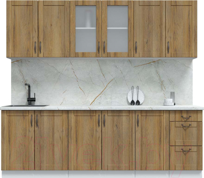 Кухонный гарнитур Интерлиния Мила Крафт 2.4А - фото