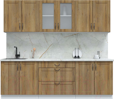 Кухонный гарнитур Интерлиния Мила Крафт 2.4Б - фото